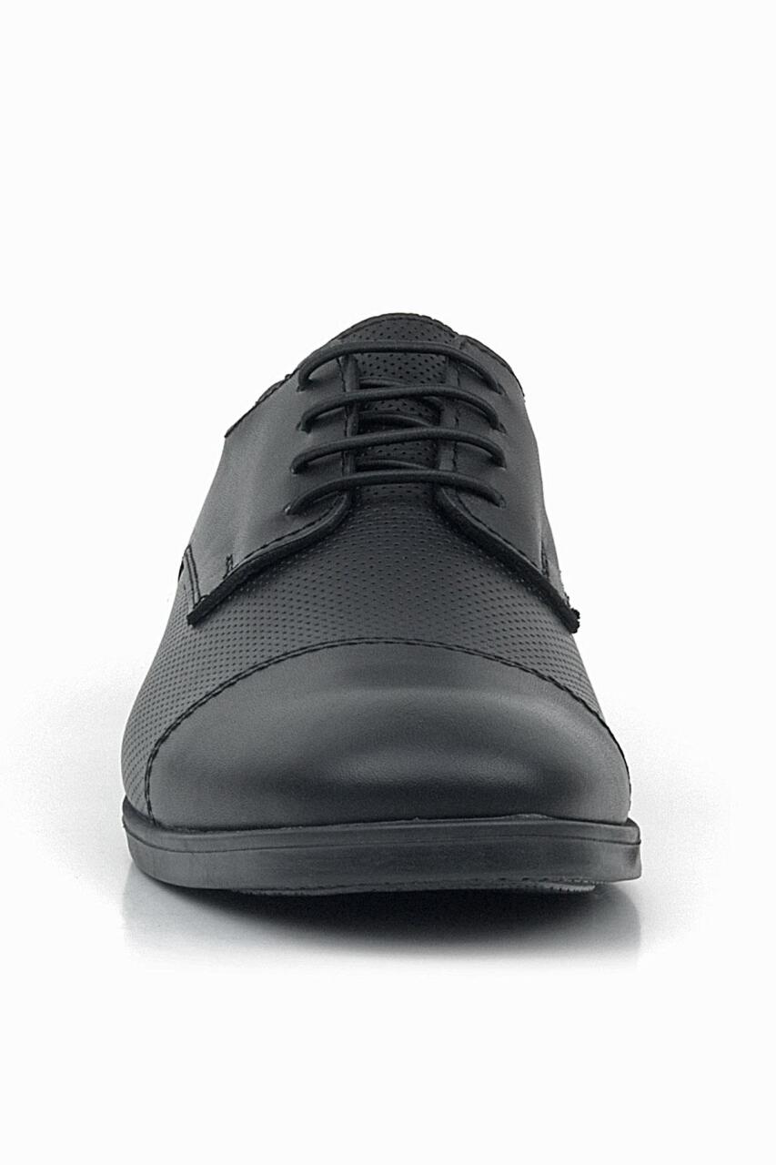 Rakerplus Siyah Mat Bağcıklı Oxford Çocuk Klasik Ayakkabı - 4