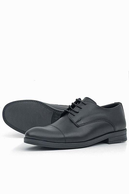 Rakerplus Siyah Mat Bağcıklı Oxford Çocuk Klasik Ayakkabı - 5