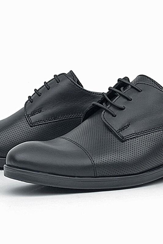 Rakerplus Siyah Mat Bağcıklı Oxford Çocuk Klasik Ayakkabı - 7