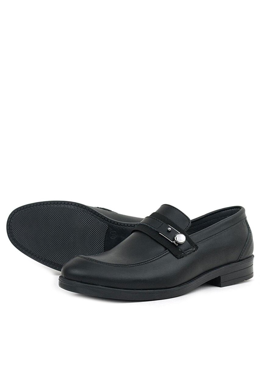 Rakerplus Loafer Hakiki Deri Siyah Klasik Erkek Genç Ayakkabısı - 3