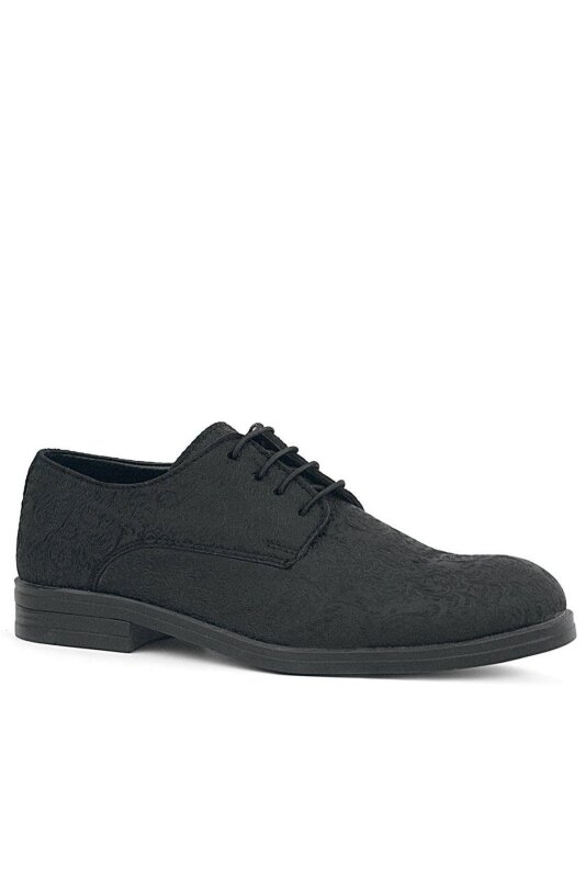 Rakerplus Siyah Bağcıklı Takım Elbise Klasik Çocuk Ayakkabı - 1