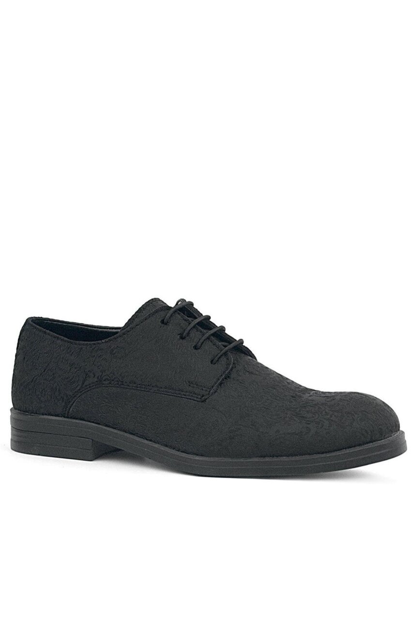 Rakerplus Siyah Bağcıklı Takım Elbise Klasik Çocuk Ayakkabı - 1