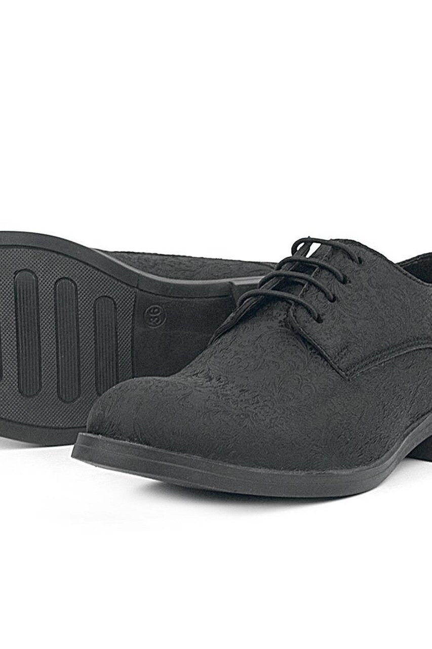 Rakerplus Siyah Bağcıklı Takım Elbise Klasik Çocuk Ayakkabı - 7