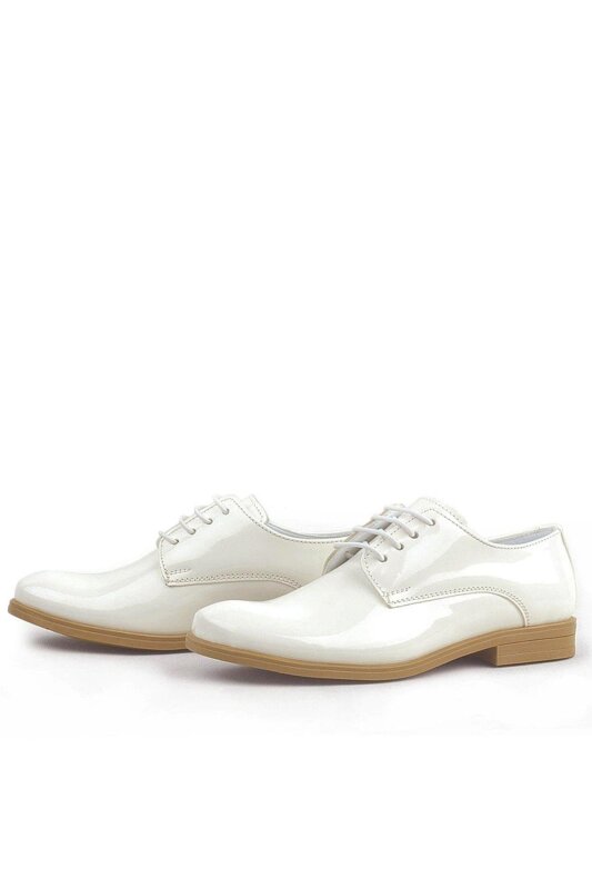 Rakerplus Krem Rugan Bağcıklı Oxford Çocuk Okul Ayakkabısı - 5