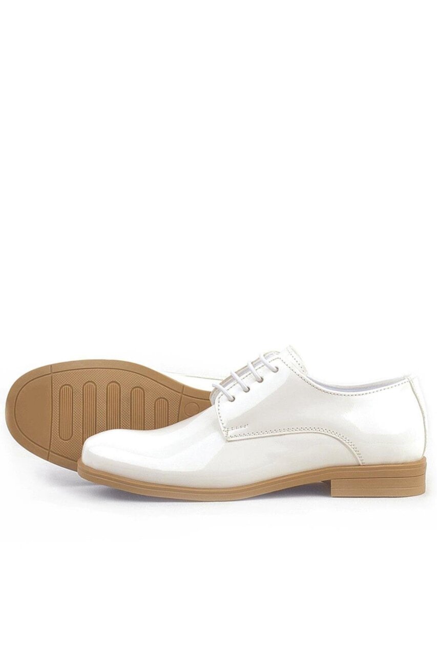 Rakerplus Krem Rugan Bağcıklı Oxford Çocuk Okul Ayakkabısı - 6