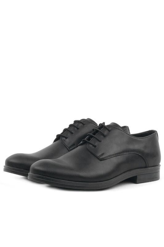 Rakerplus Siyah Mat Bağcıklı Oxford Çocuk Okul Ayakkabısı - 4