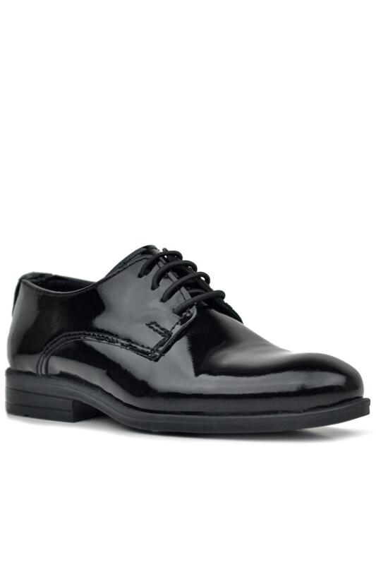 Rakerplus Siyah Rugan Bağcıklı Oxford Çocuk Okul Ayakkabısı - 2