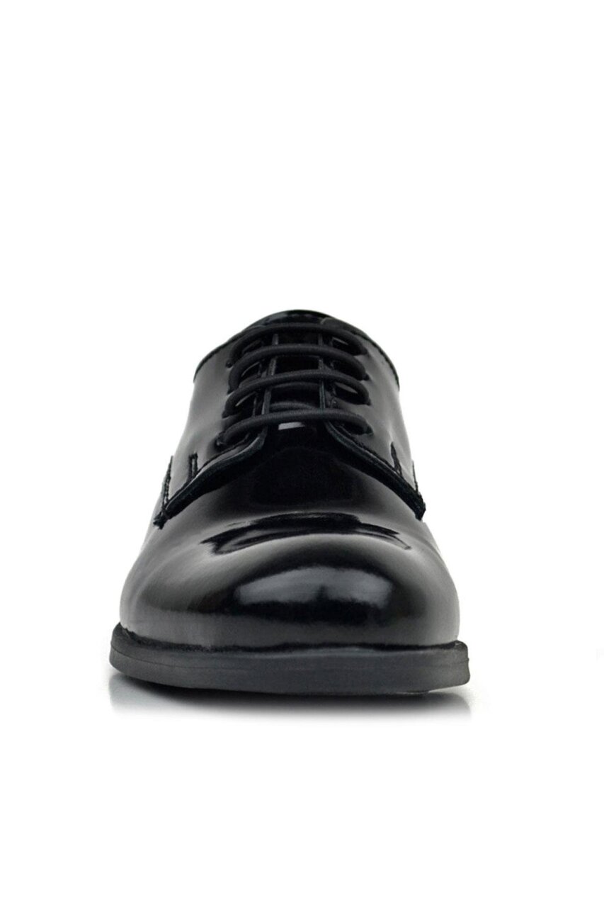 Rakerplus Siyah Rugan Bağcıklı Oxford Çocuk Okul Ayakkabısı - 4