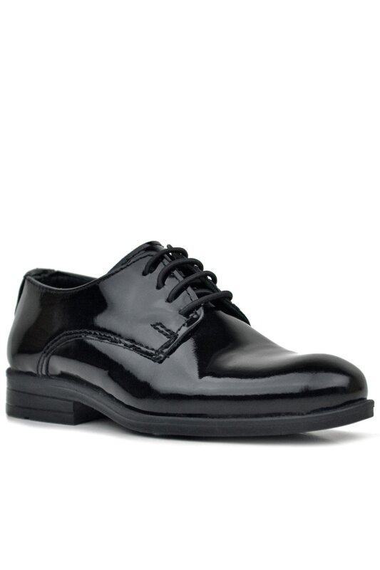 Rakerplus Siyah Rugan Bağcıklı Oxford Çocuk Okul Ayakkabısı - 2