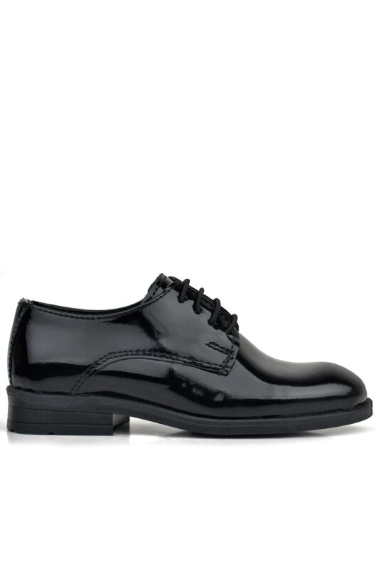 Rakerplus Siyah Rugan Bağcıklı Oxford Çocuk Okul Ayakkabısı - 3