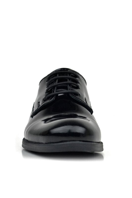 Rakerplus Siyah Rugan Bağcıklı Oxford Çocuk Okul Ayakkabısı - 4