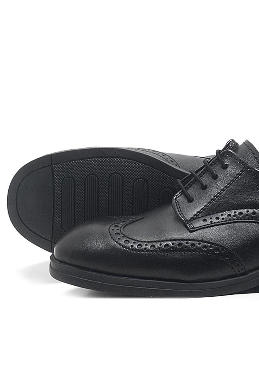 Rakerplus Siyah Bağcıklı Erkek Çocuk Klasik Okul Ayakkabısı - 6