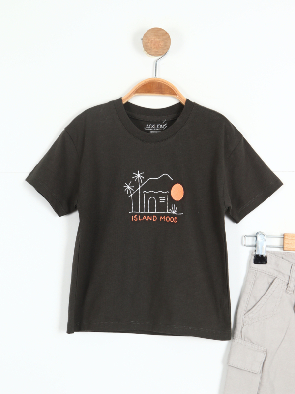 Erkek Çocuk Kombin Takmı 1-4 Yaş SET0327 Gri - 2