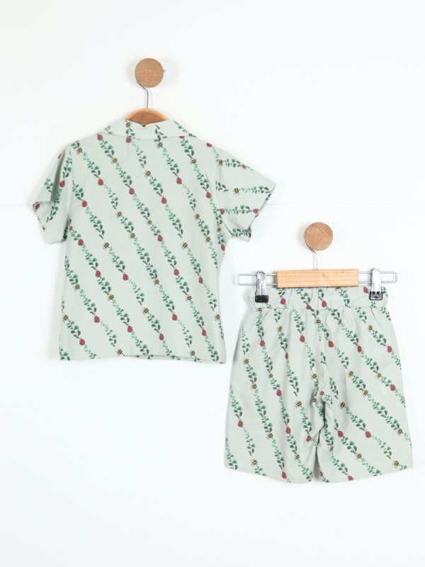 Erkek Çocuk Kombin Takmı 1-5 Yaş SET0328 Çiçekli - 4