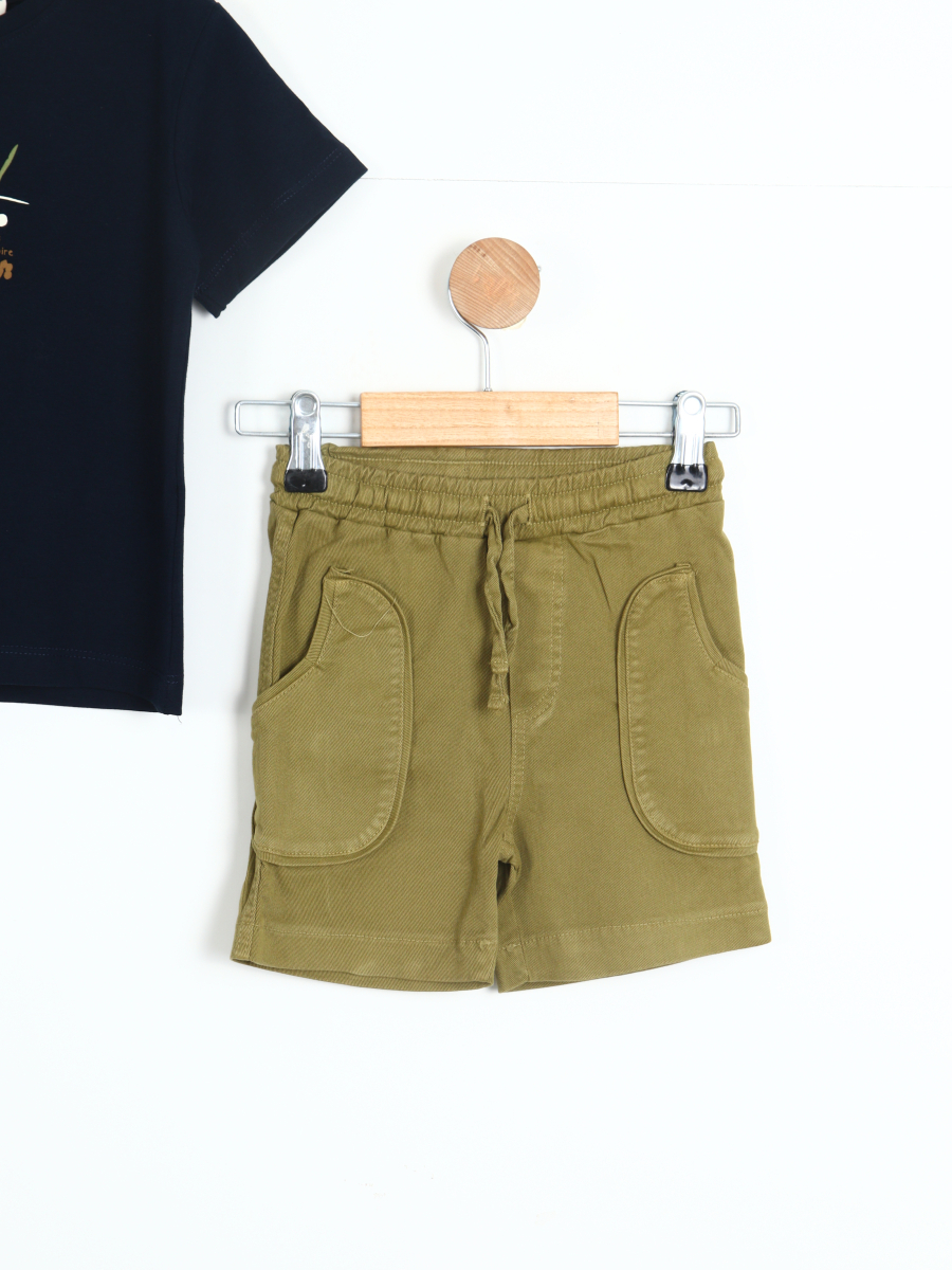 Erkek Çocuk Kombin Takmı 9 AY - 4 Yaş SET0329 Haki - 3