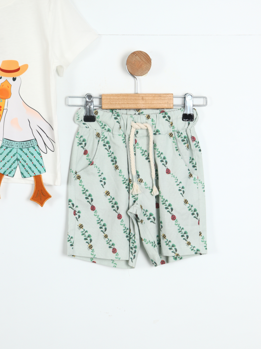 Erkek Çocuk Kombin Takmı 1-5 Yaş SET0331 Çiçekli - 2