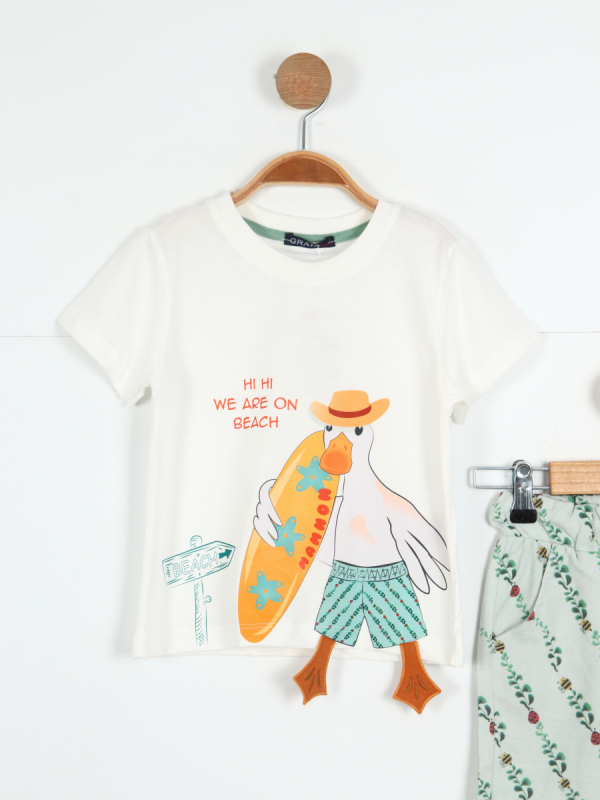 Erkek Çocuk Kombin Takmı 1-5 Yaş SET0331 Çiçekli - 3