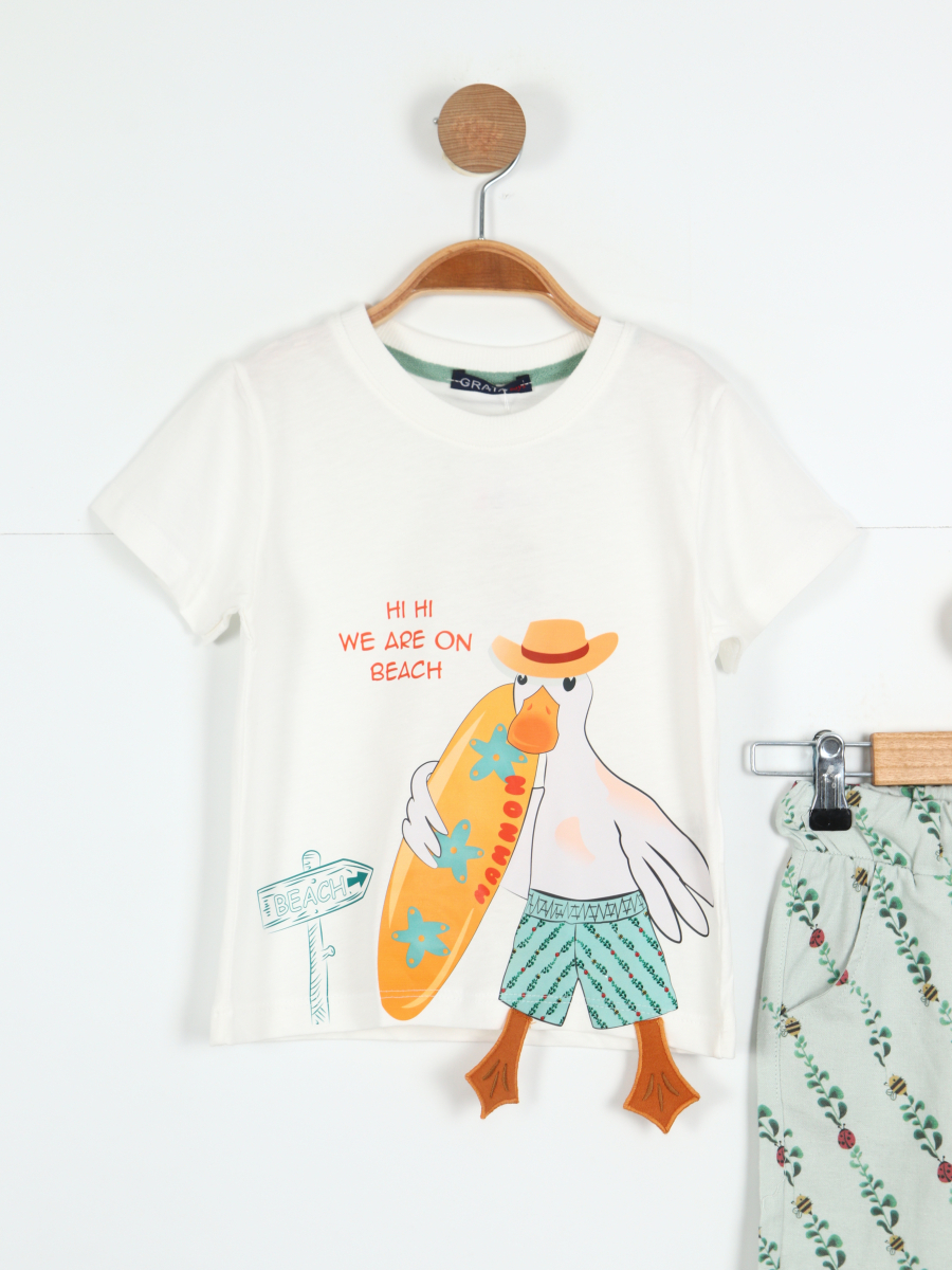 Erkek Çocuk Kombin Takmı 1-5 Yaş SET0331 Çiçekli - 3