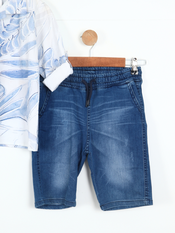 Erkek Çocuk Kombin Takmı 4-8 Yaş SET0334 Mavi - 2