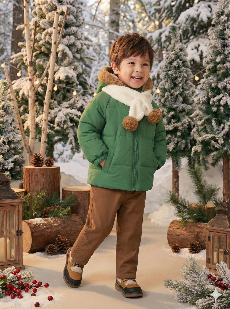 Erkek Çocuk Mont 2-6 Yaş 51396 Yeşil - 3