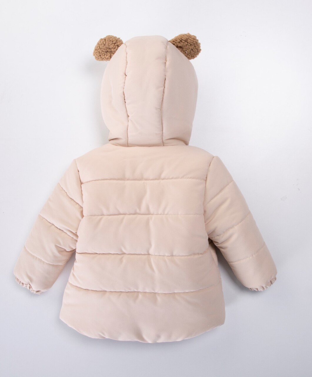 Ayıcık Nakışlı İçi Polarlı Kapüşonlu Şişme Erkek Çocuk Mont 2-6 Yaş 51429 Bej - 2