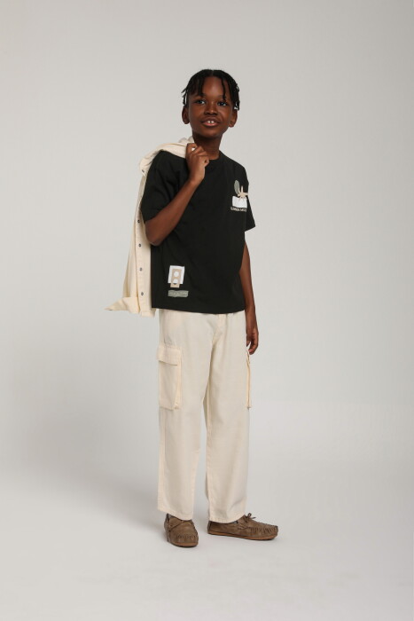 Erkek Çocuk Pantolon 4-8 Yaş 2556 Ekru - 5