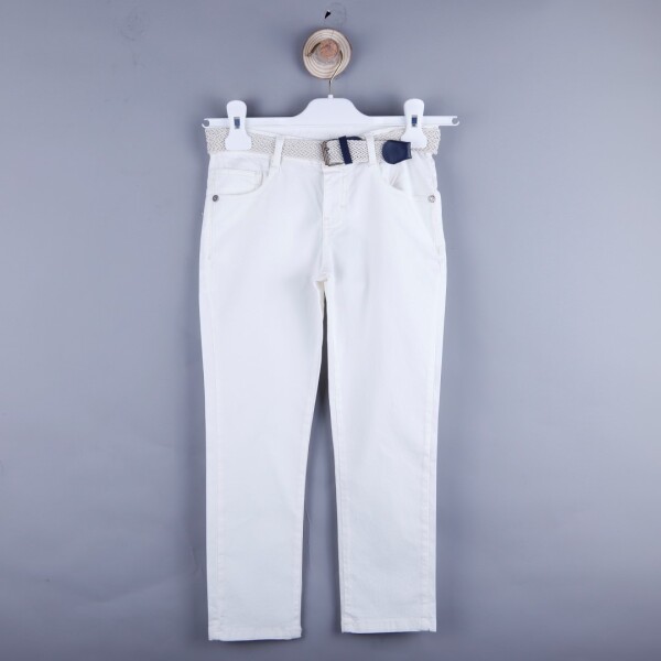 P-004264 (hype 8132) Erkek Pantolon 6-14 Yaş Beyaz 