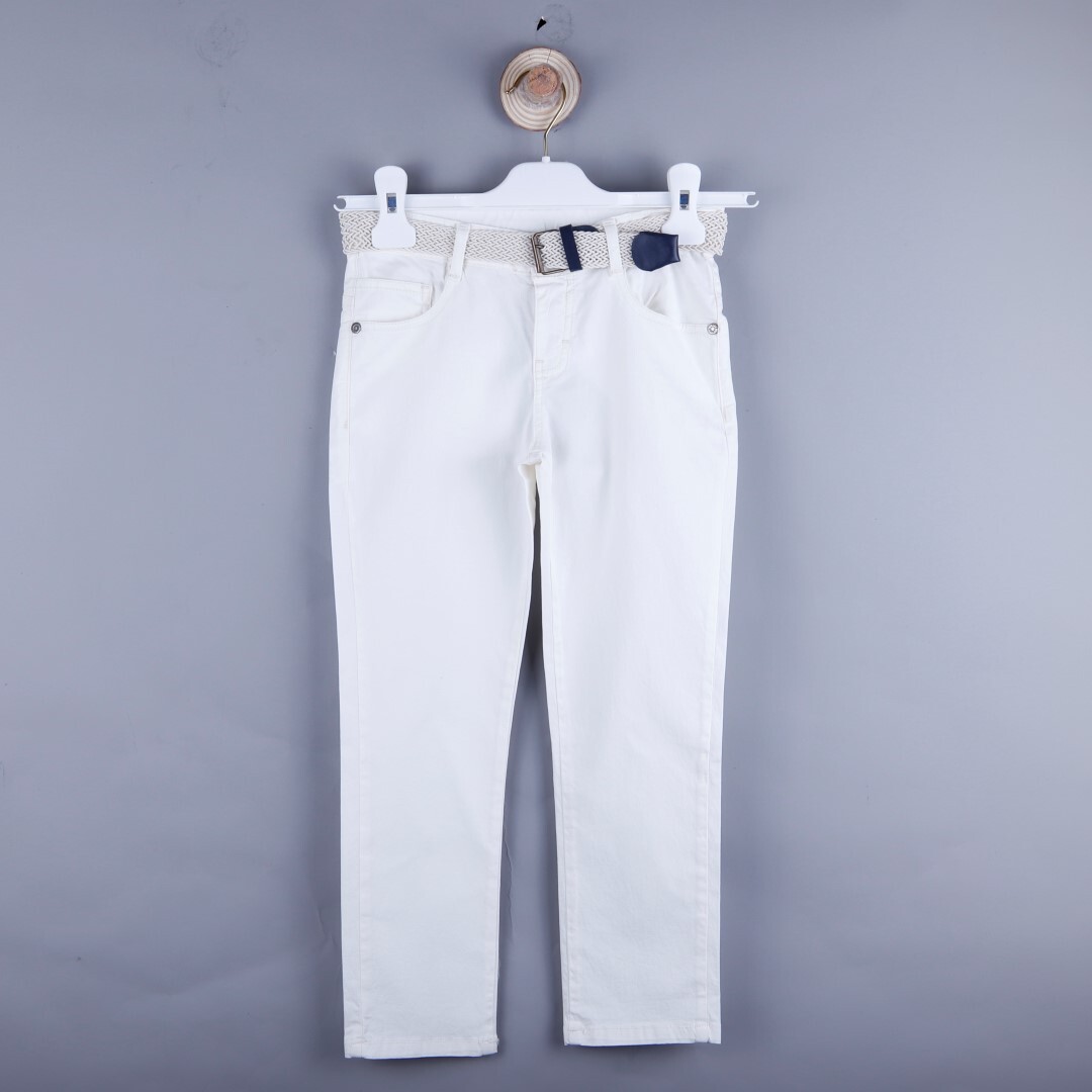 P-004264 (hype 8132) Erkek Pantolon 6-14 Yaş Beyaz - 1