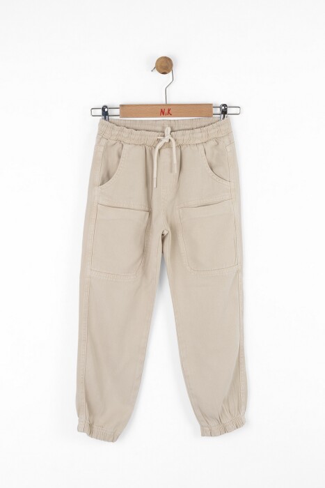 Erkek Çocuk Pantolon 8-14 Yaş 68700 Krem - 1