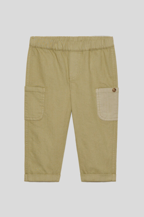 Erkek Çocuk Pantolon 9Ay-3 Yaş 68607 Haki - 1