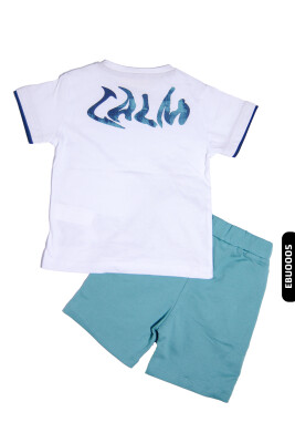 Baskılı Yakası Yandan Düğmeli Erkek Bebek Şortlu Pijama Takımı 6 Ay - 2 Yaş 1054 - 3