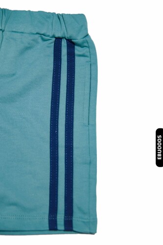 Baskılı Yakası Yandan Düğmeli Erkek Bebek Şortlu Pijama Takımı 6 Ay - 2 Yaş 1054 - 9
