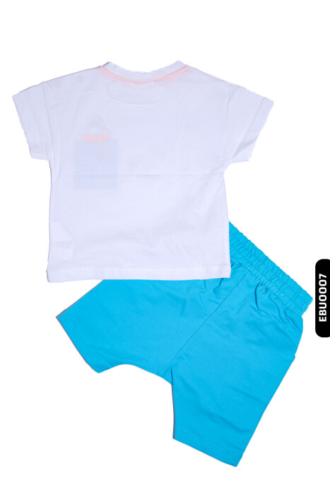 Pamuklu Erkek Bebek Şortlu Mavi Pijama Takımı 6 Ay - 2 Yaş 1098 Ebu0007 - 3