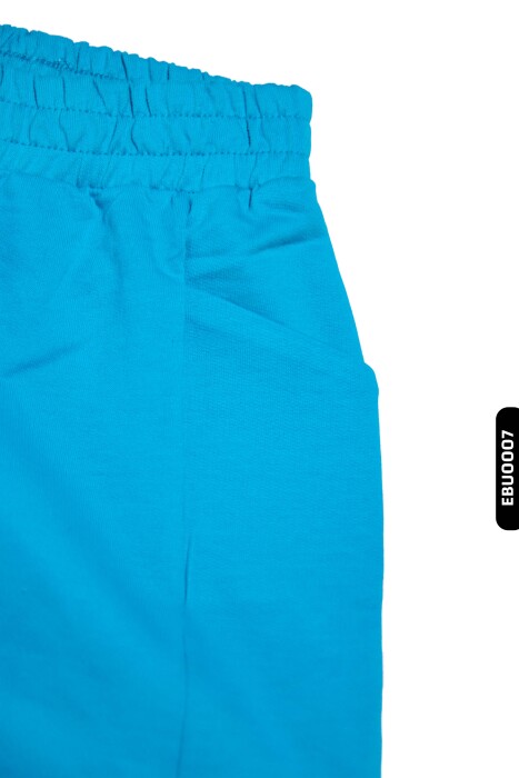 Pamuklu Erkek Bebek Şortlu Mavi Pijama Takımı 6 Ay - 2 Yaş 1098 Ebu0007 - 6