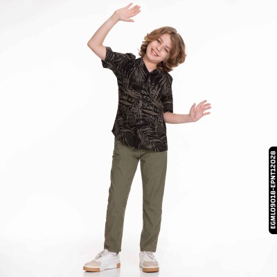 Erkek Navy Pantolon 8-14 Yaş 64718 Epnt12028 Yeşil - 3