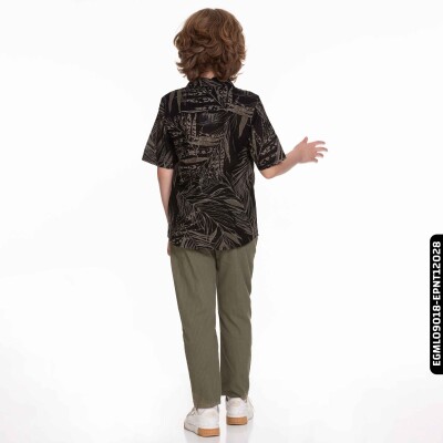 Erkek Navy Pantolon 8-14 Yaş 64718 Epnt12028 Yeşil - 4