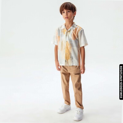 Erkek Navy Pantolon 8-14 Yaş 64718 Epnt12028 Camel - 4