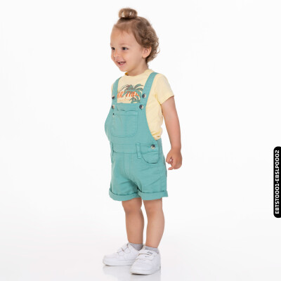 Erkek Bebek Cepli Düğmeli Tarz Salopet 1031 6-24 Ay Ebslp0002 - 2