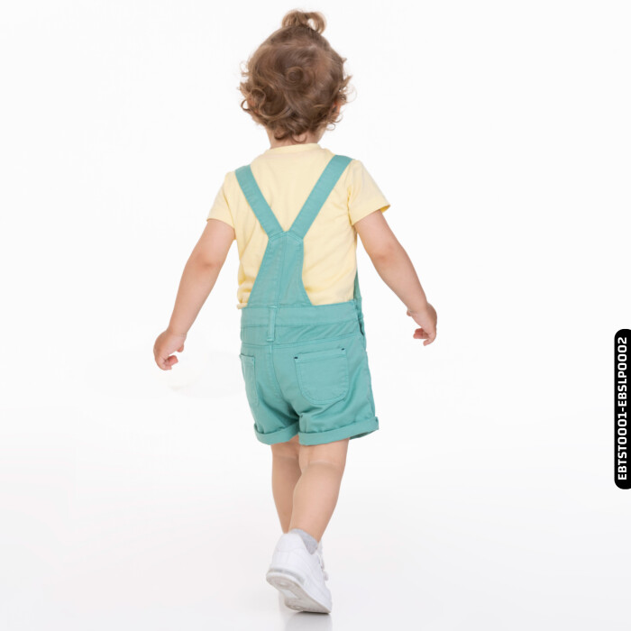 Erkek Bebek Cepli Düğmeli Tarz Salopet 1031 6-24 Ay Ebslp0002 - 3