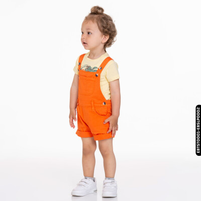 Erkek Bebek Cepli Düğmeli Tarz Salopet 1031 6-24 Ay Ebslp0002 - 2