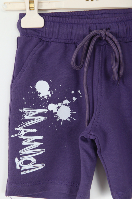 Erkek Çocuk Şort 1-5 Yaş 8277 Mor - 2