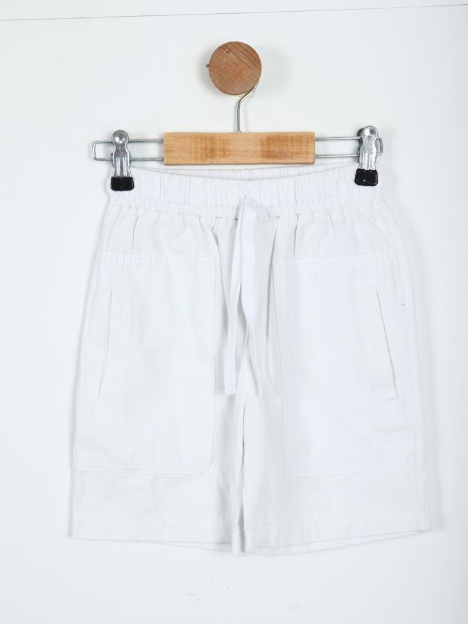 Erkek Çocuk Şort 4-8 Yaş 68518 Beyaz - 1