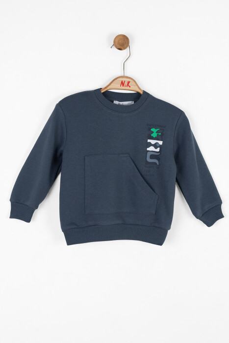 Erkek Çocuk Sweatshirt 9aY-4 Yaş 47609 - 1