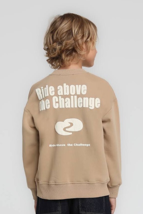 Erkek Çocuk Sweatşirt 9-13 Yaş 1869 Bej - 2