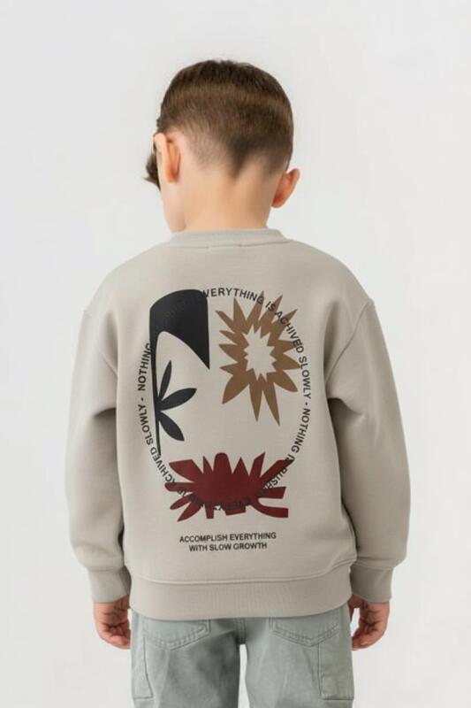 Erkek Çocuk Sweatşirt 4-8 Yaş 1847 Gri - 2