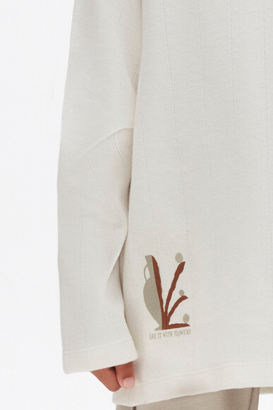 Erkek Çocuk Sweatshirt 8-14 Yaş 47310 Ekru - 2