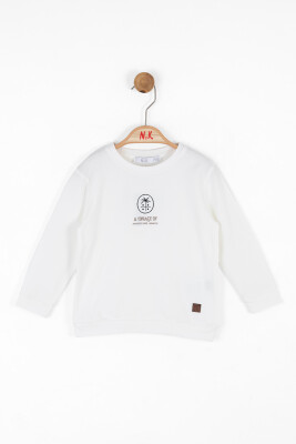 Erkek Çocuk Sweatshirt 9aY-4 Yaş 47604 Ekru - 1