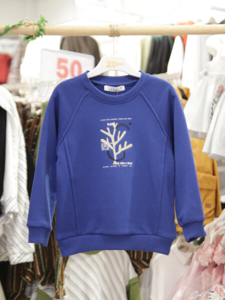 Erkek Çocuk Swaetşirt 1-4 Yaş 49610 Mavi - 4