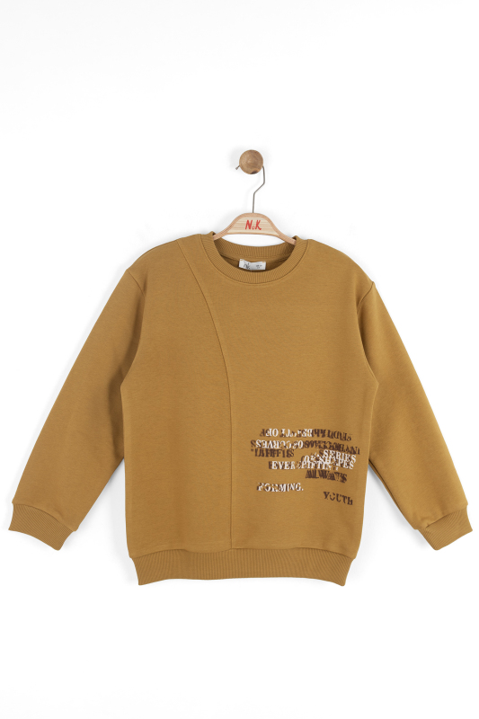 Erkek Çocuk Swaetşirt 8-14 Yaş 49301 Hardal - 3