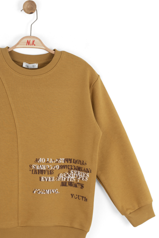 Erkek Çocuk Swaetşirt 8-14 Yaş 49301 Hardal - 5